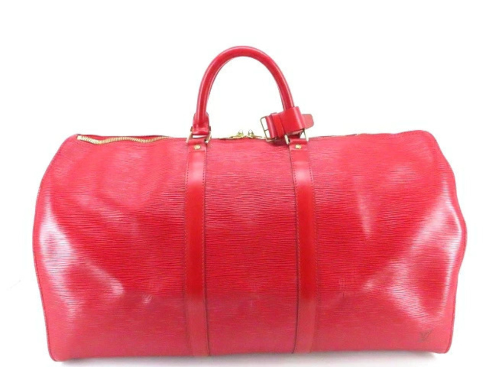 LOUIS VUITTON Keepall Boston Bag Epi Castilian Red